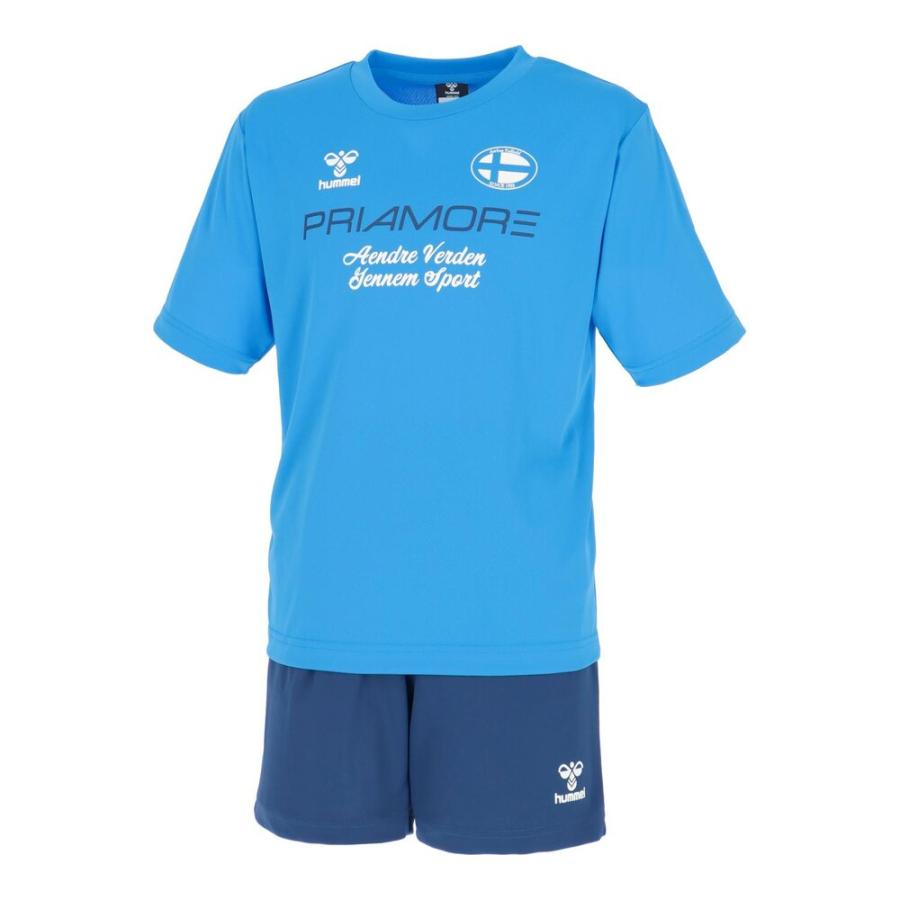 hummel サッカーウェア 青 K.S.U. サイズO hummel（ヒュンメル） プラクティススーツ ジュニア 上下セット プリ