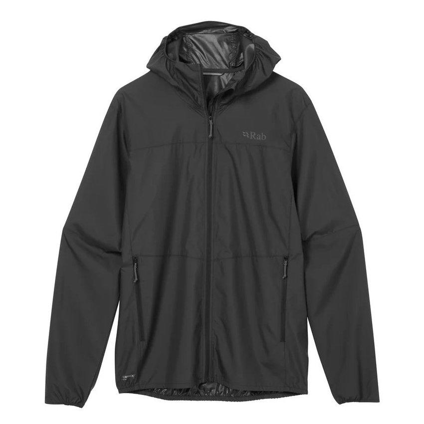 Rab ラブ ウィンドギャザーフーディー メンズ ブラック QWS84-BLK Rab アウトドア ウェア Rab（ラブ） ウィンドギャザーフーディー メンズ ブラック QWS84-BLK