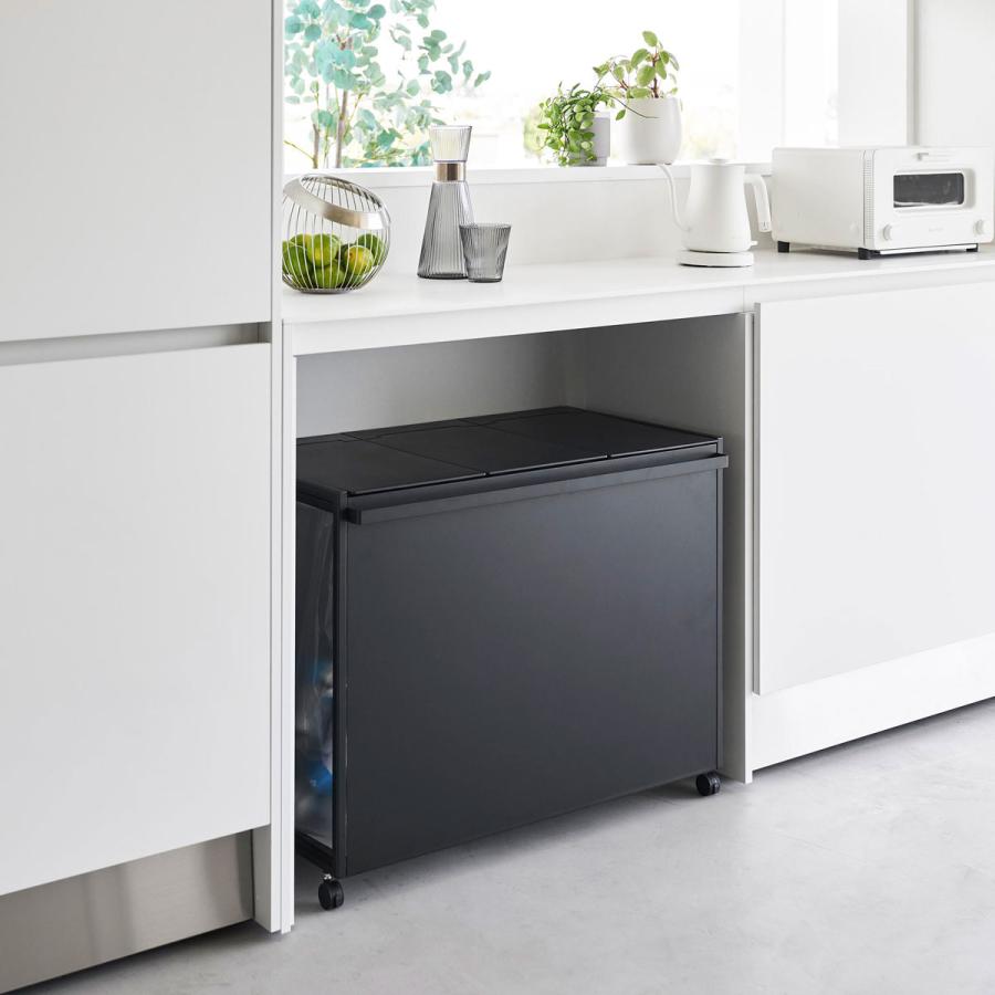 tower 分別ゴミ箱 山崎実業 タワー 蓋付き目隠し分別ダストワゴン 45L