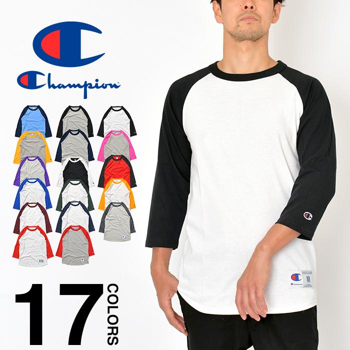 チャンピオン Tシャツ ラグラン 七分袖 Champion 長袖tシャツ ロンt ベースボール メンズ レディース 大きいサイズ Usaモデル 無地 ラグランスリーブ Top Cp T137 スポットチェックヤフー店 通販 Yahoo ショッピング