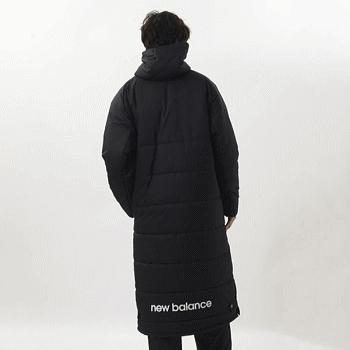 【ウォッシャブル】　ニューバランス　ベンチコート　ロング　ダウン ブラック　L newbalance ニューバランス ベンチコート ロングコート 中綿コート パ