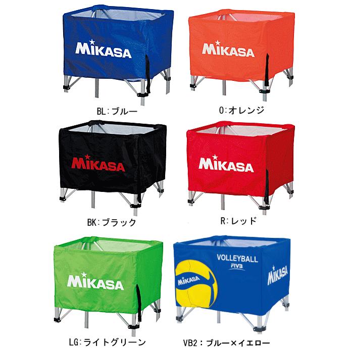 ミカサ　ボールカゴ　MIKASA折り畳み式キャスター付 ボールカゴと収納バック ネーム加工付】ミカサ 折り畳み式ボールカゴ 箱型 ボールカゴ [ネット+
