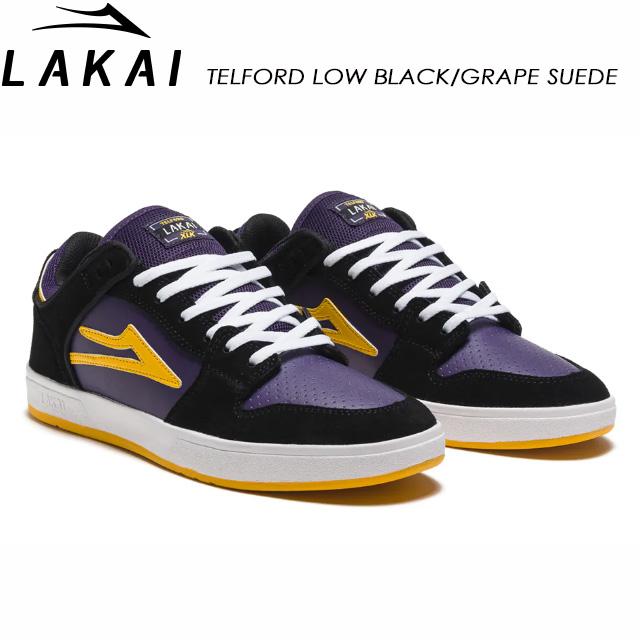【LAKAI】 ラカイ 【TELFORD LOW BLACK/GRAPE SUEDE】 スニーカー スケートボード SK8 | LAKAI | 01