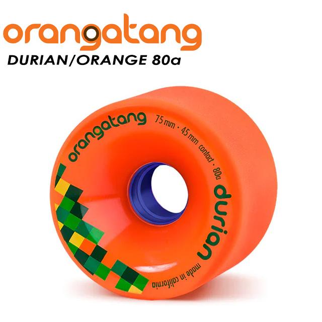 オランガタン インヒート 75mm 80a ロングボードウィール オレンジ ORANGATANG】 オランガタン 【DURIAN WHEELS 75mm】 ドリアン ORANGE