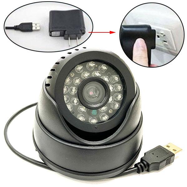 USB給電 ドーム型 防犯カメラ 録画装置 micro sd カード対応 送料無料｜spring-sp