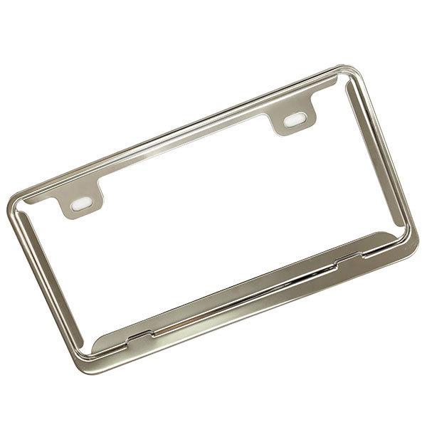 ナンバーフレーム ナンバープレート ナンバー 外装 普通車 軽自動車 汎用 車用品 車 カー用品 シルバー 送料無料 | ブランド登録なし | 01