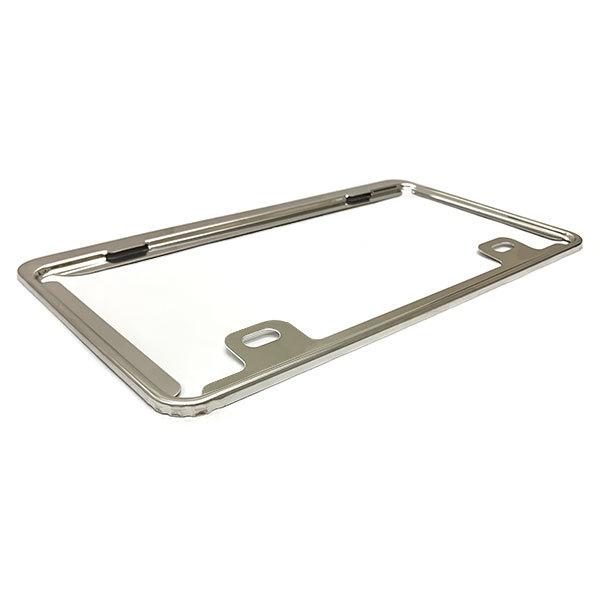 ナンバーフレーム ナンバープレート ナンバー 外装 普通車 軽自動車 汎用 車用品 車 カー用品 シルバー 送料無料 | ブランド登録なし | 03