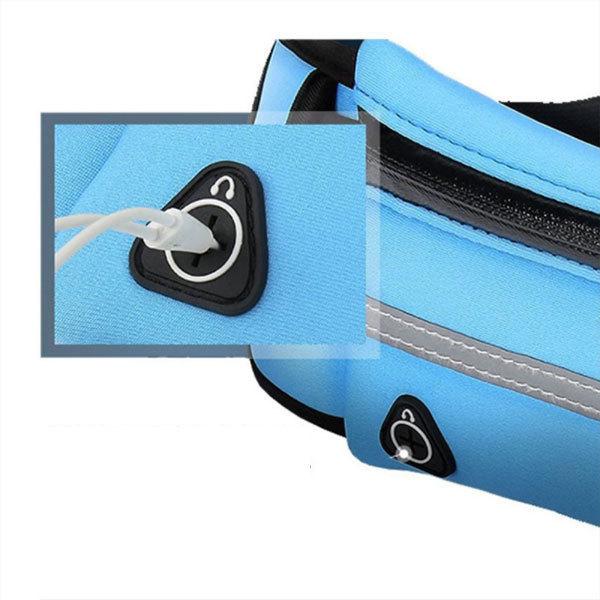 ランニングポーチ ウエストポーチ ボトルポーチ 小物入れ ウォーキング ジョギング スマホ ツーリング 防水 バッグ ブルー 送料無料 | ブランド登録なし | 01