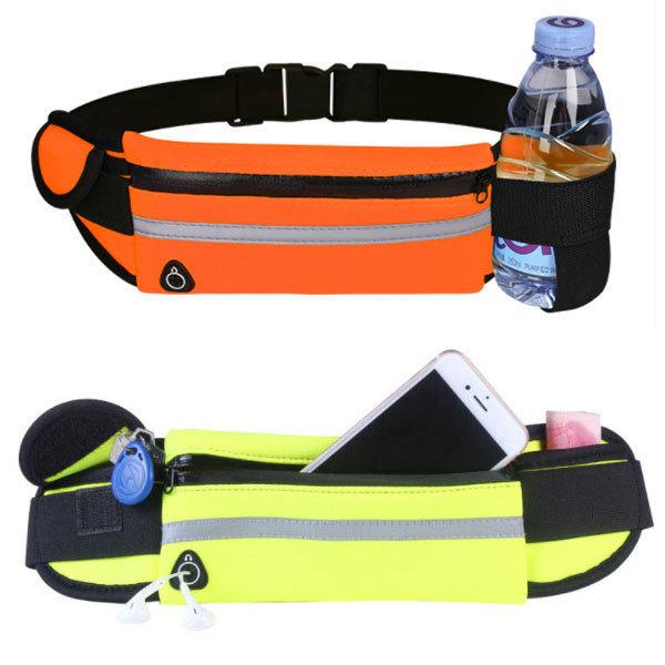 ランニングポーチ ウエストポーチ ボトルポーチ 小物入れ ウォーキング ジョギング スマホ ツーリング 防水 バッグ ブルー 送料無料 | ブランド登録なし | 03