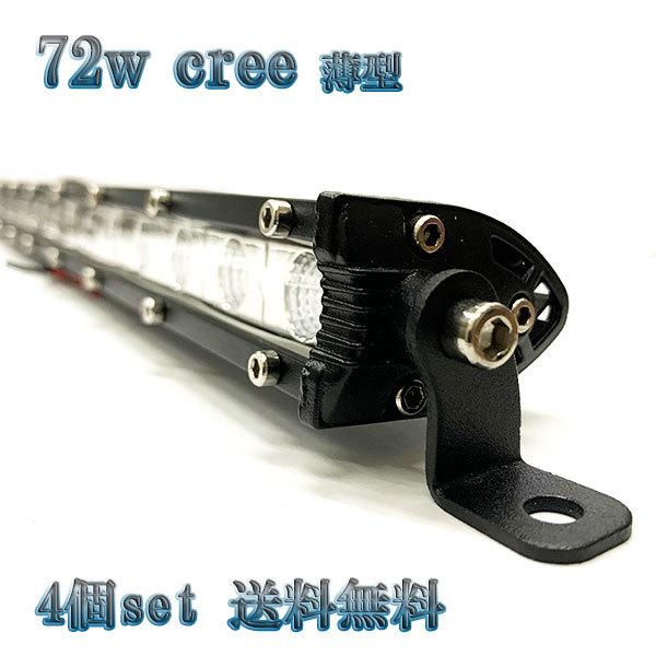 72W LED作業灯 薄型 CREEワークライト 集魚灯 投光器 ライト 照明 広角 白色