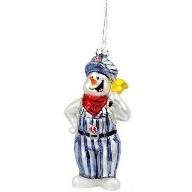Lionel Trains Blown Glass Snowman Railroad Engineer Christmas Tree Ornament 好評販売中