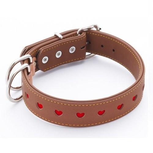 ペティオ BL ハーティ 平首輪 24 ブラウン・ブラック・レッド 中型犬 カラー 犬用 | Petio | 04