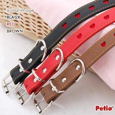 ペティオ BL ハーティ平首輪 21 ブラウン・ブラック・レッド 小型犬用 カラー | Petio | 01