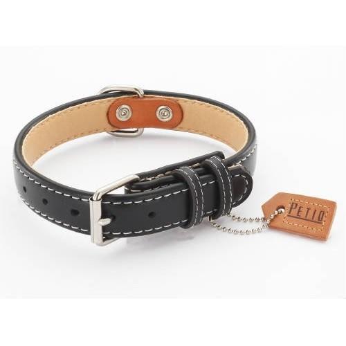 ペティオ BL プレーン平首輪 24 ブラック 中型犬 カラー 犬用 | Petio