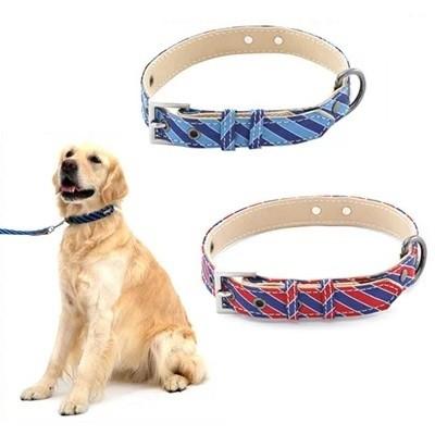 ペティオ シャルマン ストライプカラー L レッド・ブルー 大型犬 首輪 犬用 | Charman