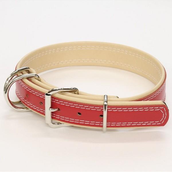ペティオ グランデ ダブルステッチカラー LL レッド 日本製 【超大型犬 体重〜45kgまで】 牛革 | Petio | 01
