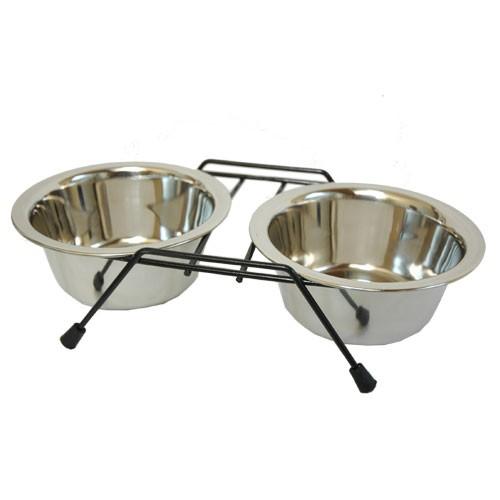 マルカン ペットのツイン食器 S 犬・猫用 フードボウル ステンレス製 | マルカン | 02
