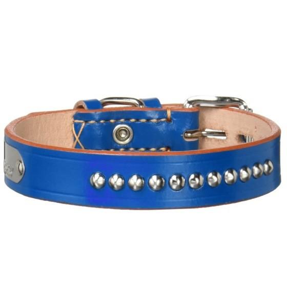 Petio（ペティオ） BL 手縫平首輪中一 24mm ブルー 中型犬 カラー 犬用