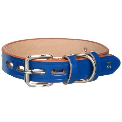 Petio（ペティオ） BL 手縫平首輪中一 24mm ブルー 中型犬 カラー 犬用