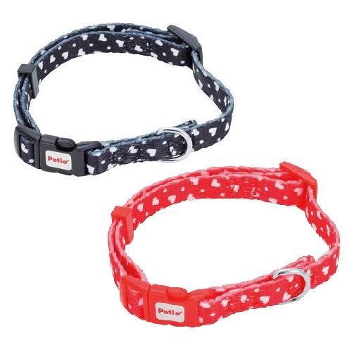 ARFashion ペティオ ハートドットカラー S ブラック・レッド 小型犬 犬