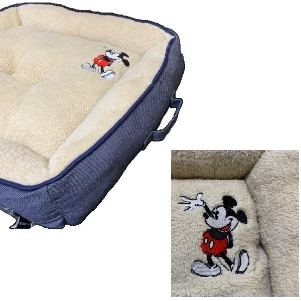 スリーアローズ ミッキーマウス ソファー M デニム 犬・猫用 マット ペットベッド | スリーアローズ | 01