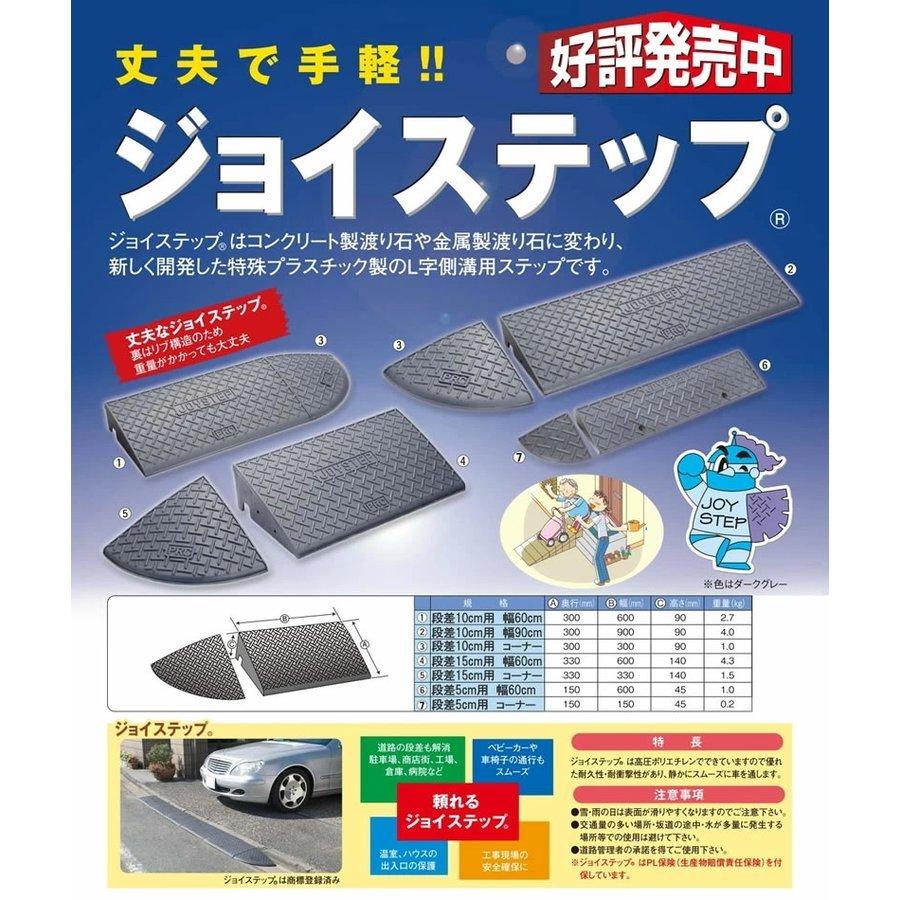 （セット販売　送料無料）サンポリ 段差プレート ジョイステップ　5-60　間口１２０ｃｍ対応　ダークグレー 5t荷重  カーステップ　樹脂製ダークグレイ　5-60×2 |  | 03