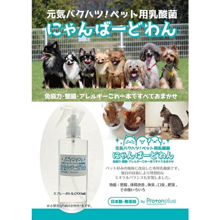 送料無料　にゃんばーどわん　スプレーボトル200ml1本　キャップボトル200ml3本セット　ペット用乳酸菌飲料　犬　猫　鳥　健康志向　免疫力｜spring2020｜04