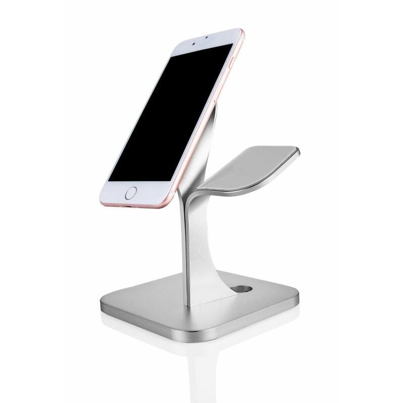 2つ置き リーフデザイン スタイリッシュ スマホスタンド / 卓上 充電 スマートフォン スマホ スタンド 自撮り オンライン授業 配信 爆買 |  | 05