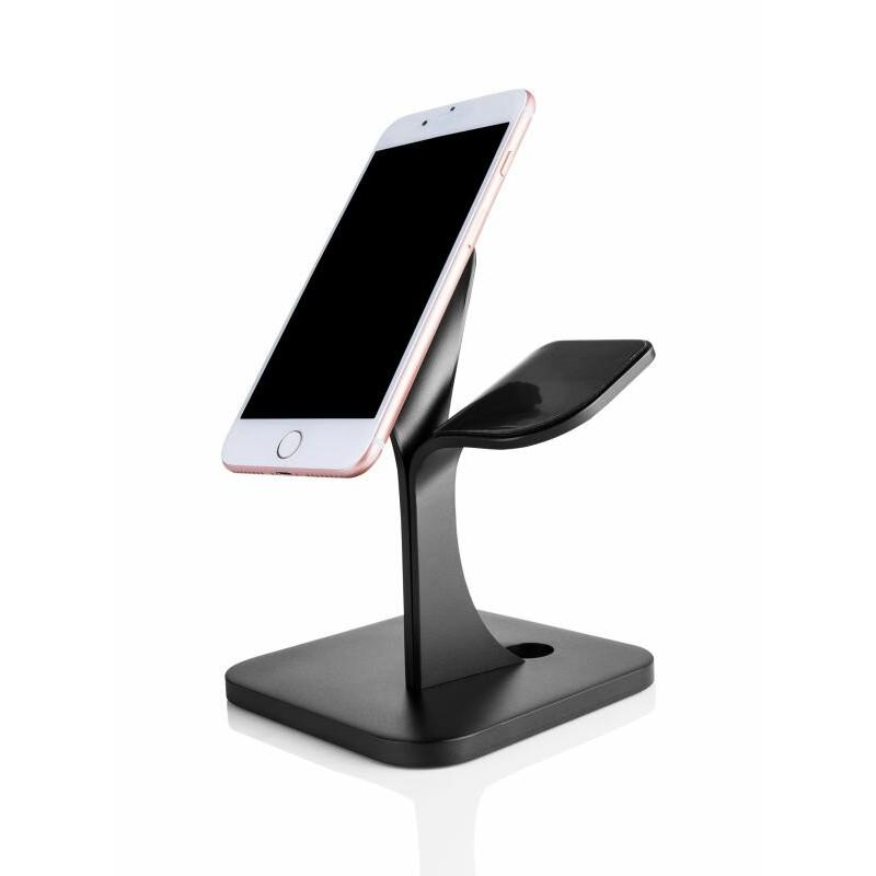 2つ置き リーフデザイン スタイリッシュ スマホスタンド / 卓上 充電 スマートフォン スマホ スタンド 自撮り オンライン授業 配信 爆買 |  | 06