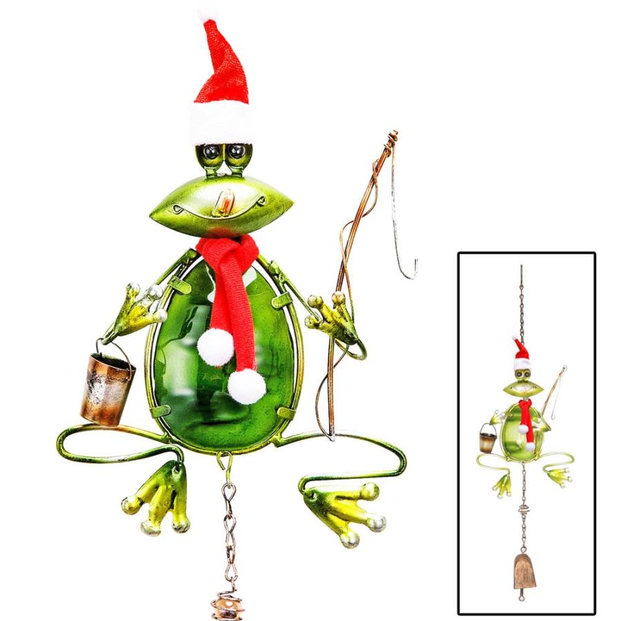 カエルのサンタクロース / ベル付きカエルのクリスマスオーナメント  カエル雑貨 飾り付け クリスマスツリー 爆買 |  | 02