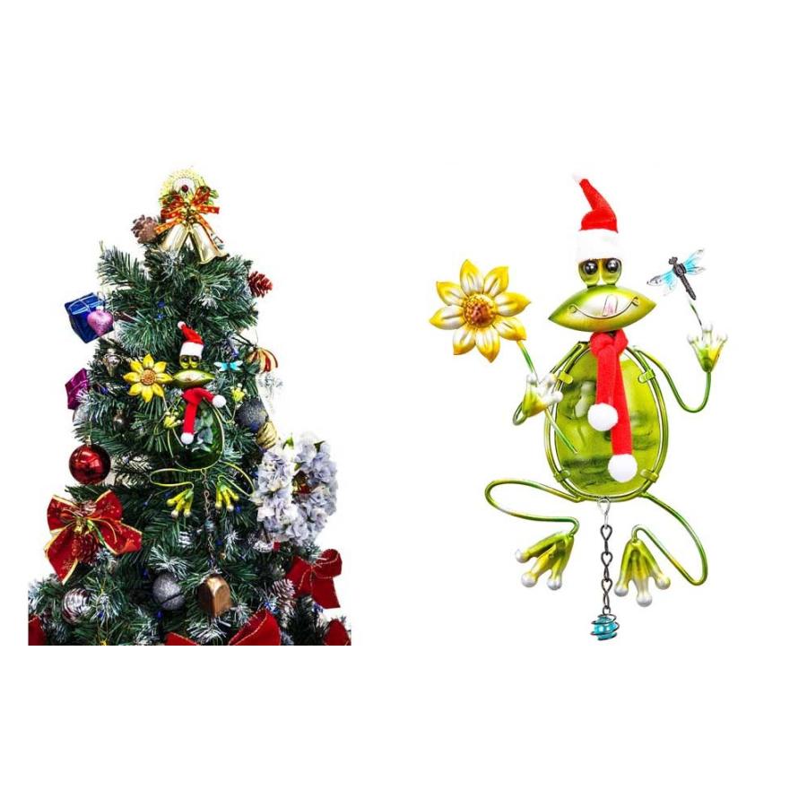 カエルのサンタクロース / ベル付きカエルのクリスマスオーナメント  カエル雑貨 飾り付け クリスマスツリー 爆買 |  | 04