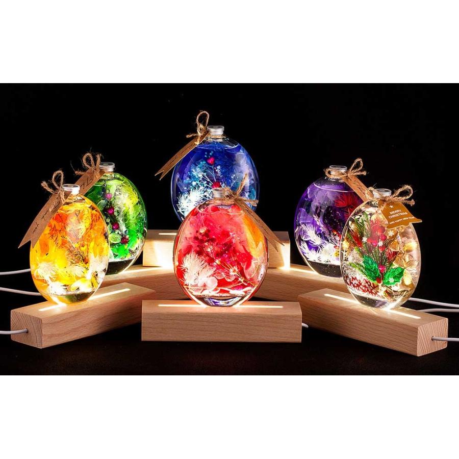 クリスマス LED照明 木製台座 / W15.0cm×L4.5cm×H3.0cm USB typeA電源 LEDホワイト色 間接照明 ハーバリウム 台座 母親 爆買 |  | 02