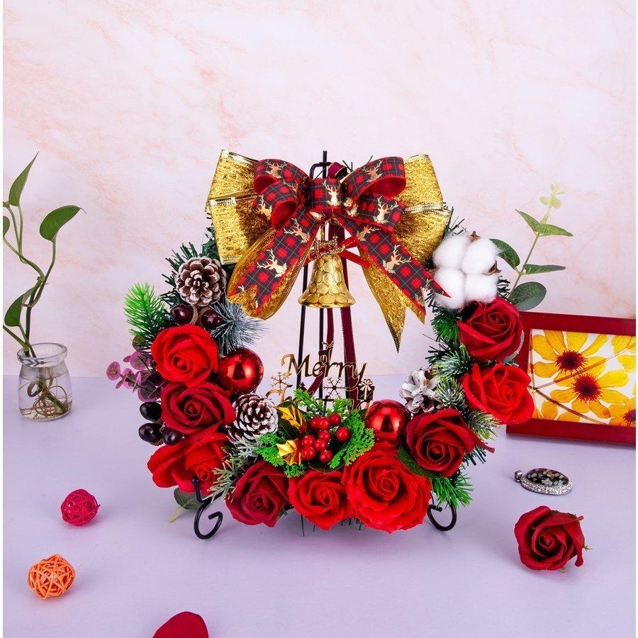 クリスマス 2025 ソープフラワー リース 30cm / バラ 誕生日 ギフト プレゼント おしゃれ 可愛い 豪華 大きめ 母親 女性 妻 アロマ 香り バラ 爆買 |  | 14