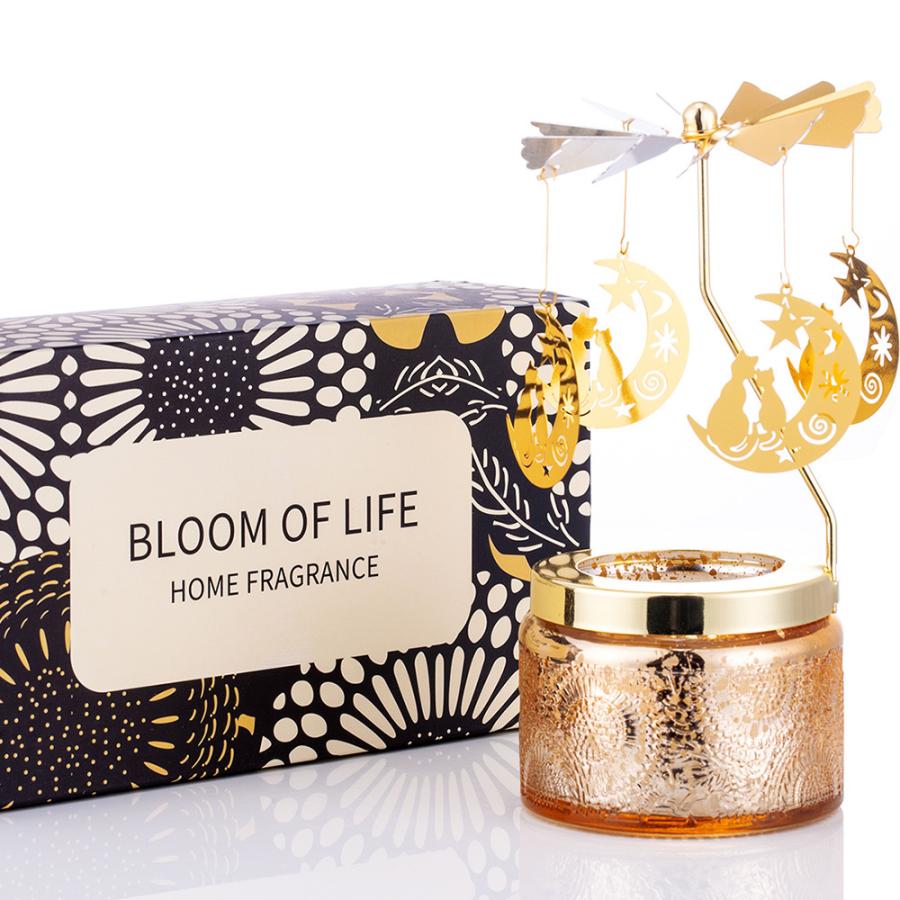 クリスマス 2025 ロータリー アロマキャンドルホルダー / アロマ キャンドル プレゼント ギフト 誕生日 おしゃれ 可愛い 幻想的 癒し 友達 間接照明 |  | 08