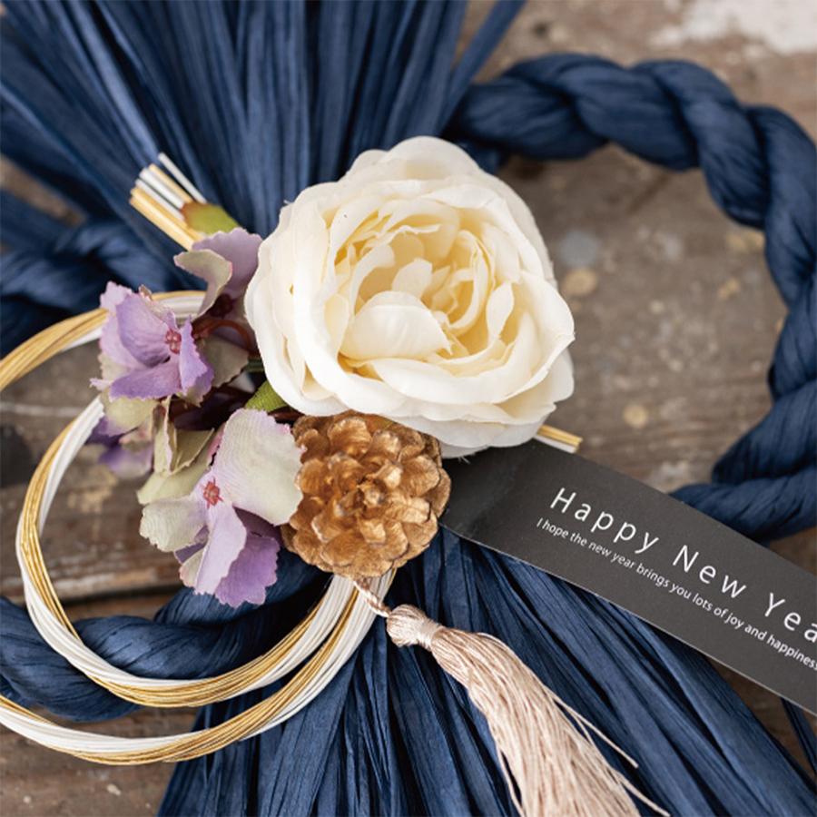 迎春 しめ縄 飾り Lサイズ しめ縄リース / 水引 正月飾り しめ縄飾り