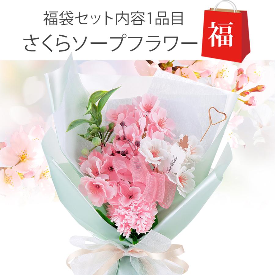福袋 2024 ソープフラワー S 桜 エコバッグ / プレゼント ギフト スタンディング 花 花束 さくら 誕生日 お祝い 女性 母親 40代 50代 60代 レジバッグ 保冷 爆買 |  | 01