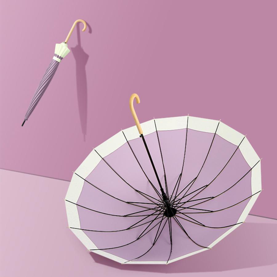 晴雨兼用 長傘 自動傘 パステルカラー レディース / クリスマス プレゼント ギフト 日傘 ワイド傘 遮光 傘 紫外線 UPF50+ 遮熱 UVカット 16本骨 耐風 軽量 爆買 |  | 12