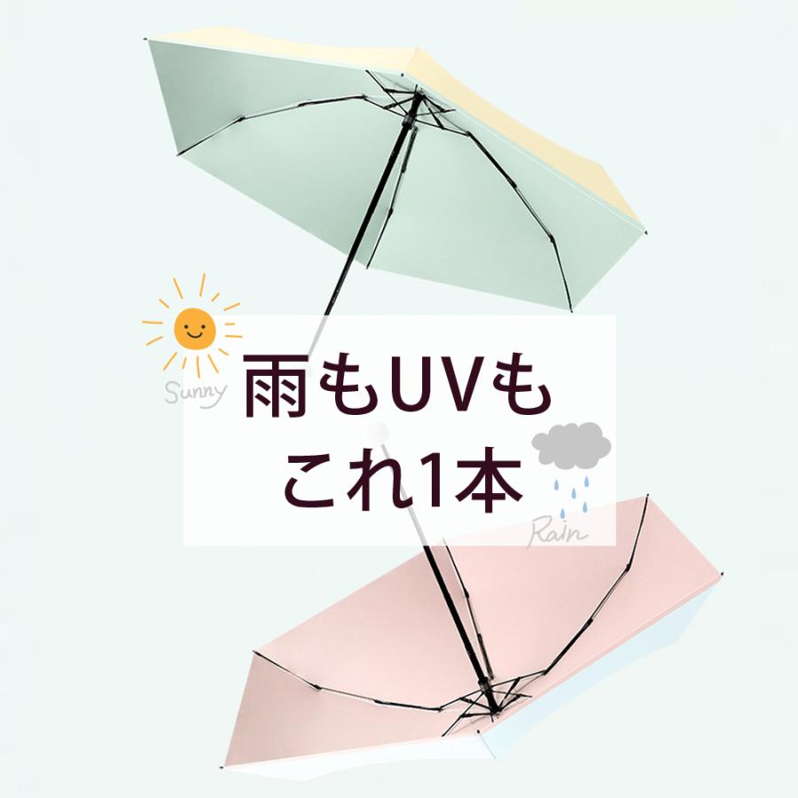 コンパクト軽量 傘 ケース付 パステルカラー 晴雨兼用 / 折り畳み スリム 軽量傘 レディース 女性用 雨傘 プレゼント ギフト 日傘 遮光 UPF50+ 遮熱 UVカット |  | 08
