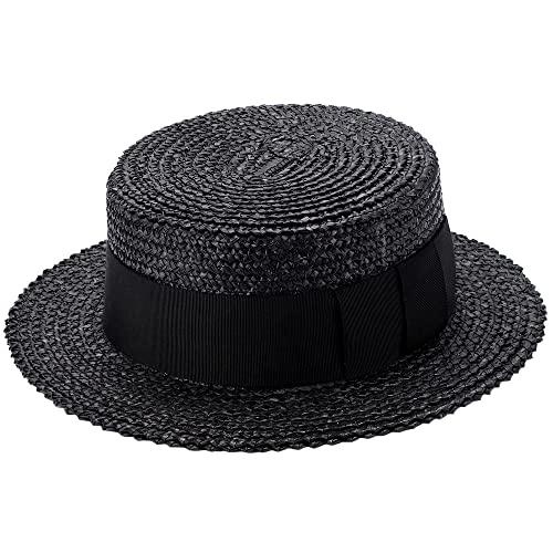 女性に人気！女性に人気！(田中帽子店)鬼麦カンカン帽（紳士用） 57.5