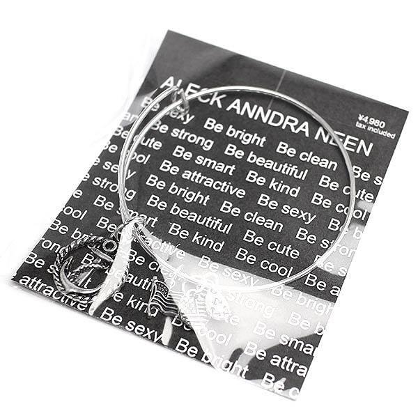 ALECK ANNDRA NEEN ブレスレット 錨 碇 ノーティカル アンカーチャーム シルバー バングル 腕輪 SPST007 |  | 02