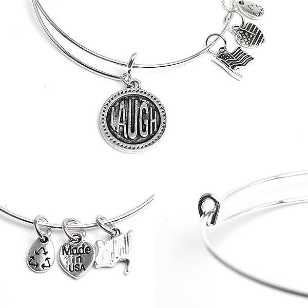 ALECK ANNDRA NEEN ブレスレット LAUGH コインチャーム シルバー バングル 腕輪 SPST009 |  | 01