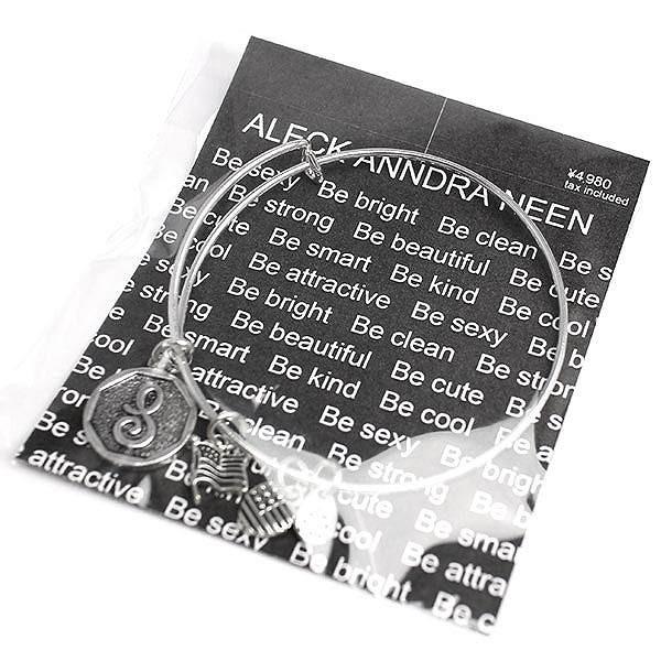 ALECK ANNDRA NEEN ブレスレット S イニシャルチャーム シルバー バングル 腕輪 SPST013 |  | 02