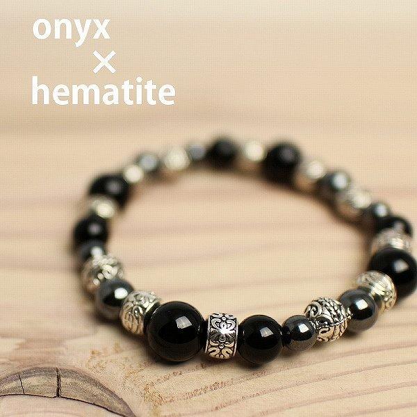 天然石 オニキス パワーストーン ブレスレット SS017 アミュレット 開運風水 | 