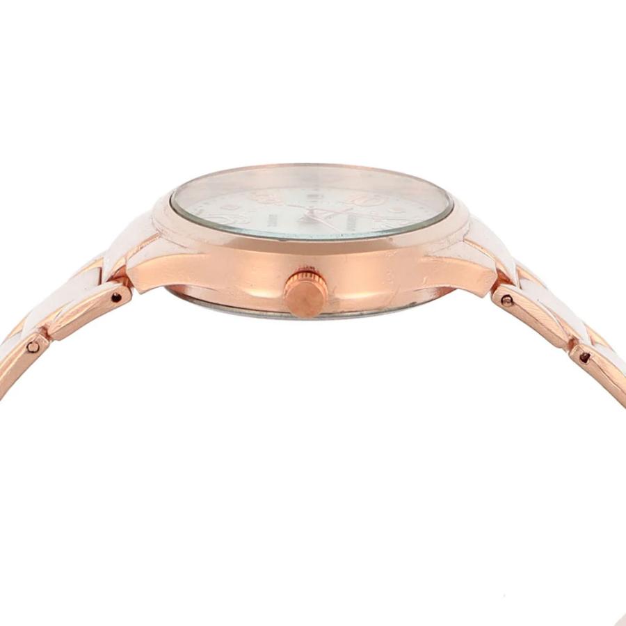 日常生活防水 可愛いシェル文字盤にピンクゴールドボディ 日本製