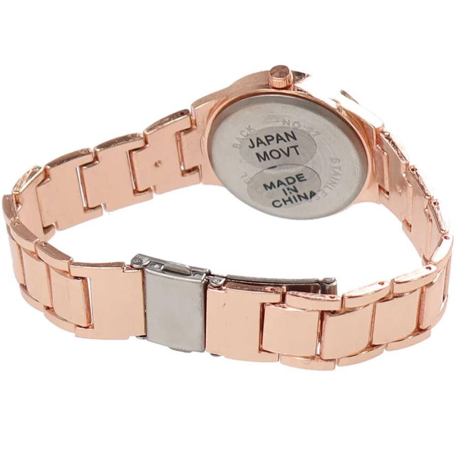 日常生活防水 可愛いシェル文字盤にピンクゴールドボディ 日本製