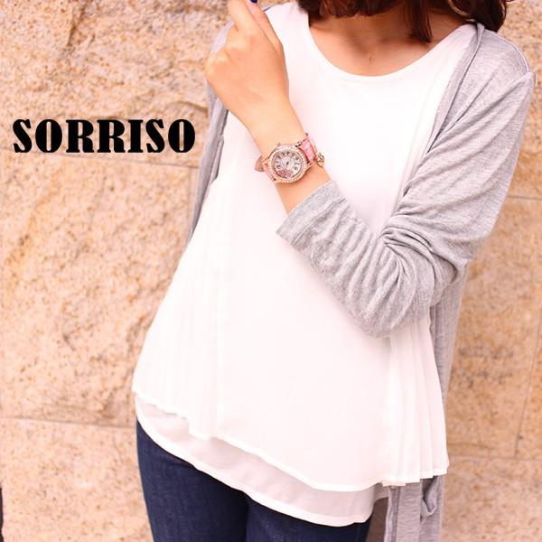 お1人様3点限りセール 腕時計 レディース腕時計 SORRISO 盤内を動く