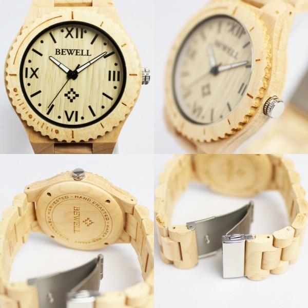 日本製ムーブメント 木製腕時計 天然素材 ウッドウォッチ 軽い 軽量 自然木 天然木 ユニセックス WDW011-03 メンズ腕時計 送料無料｜springstate｜02