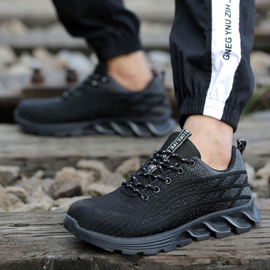 安全靴 おしゃれ 防水 シューズ 耐摩耗 作業 メンズ レディース 軽量 つま先 男女兼用 通気性 快適 セーフティ 守る グリップ 滑らない 歩きやすい 災害用 軽い | ブランド登録なし | 14