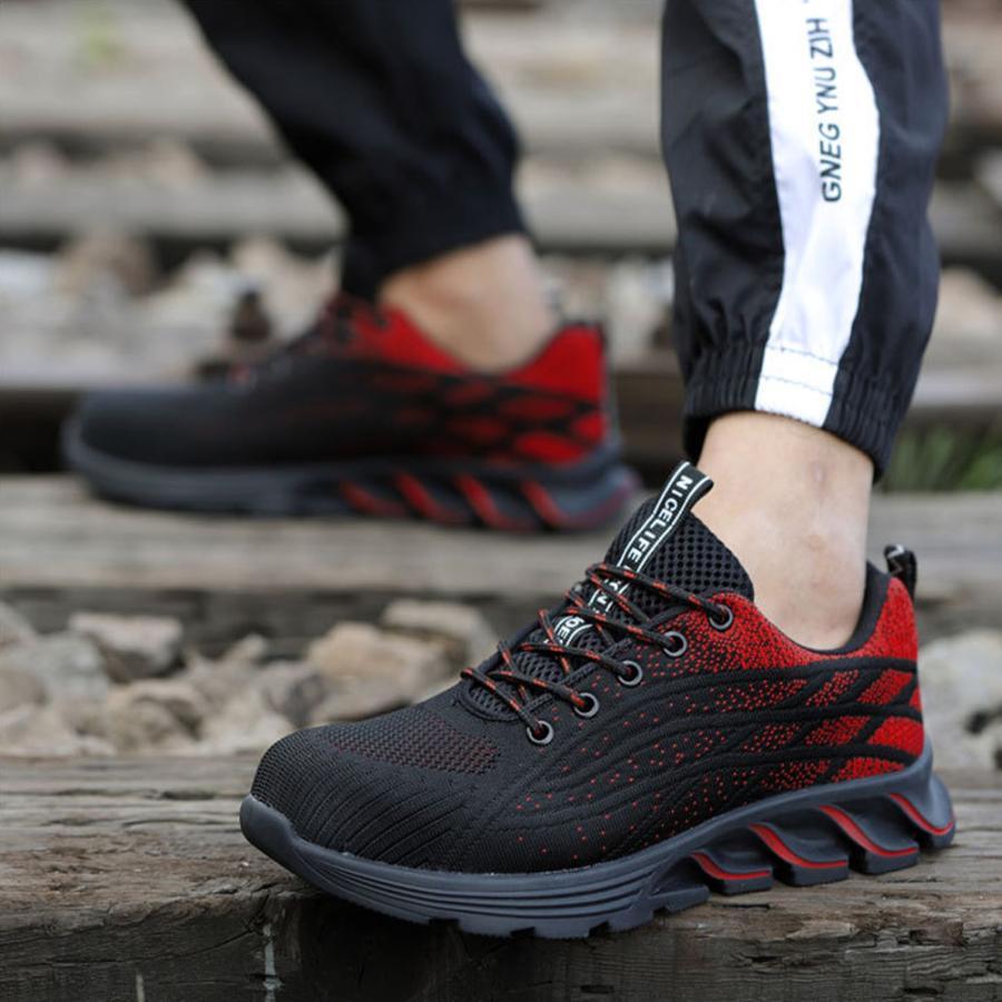 安全靴 おしゃれ 防水 シューズ 耐摩耗 作業 メンズ レディース 軽量 つま先 男女兼用 通気性 快適 セーフティ 守る グリップ 滑らない 歩きやすい 災害用 軽い | ブランド登録なし | 16