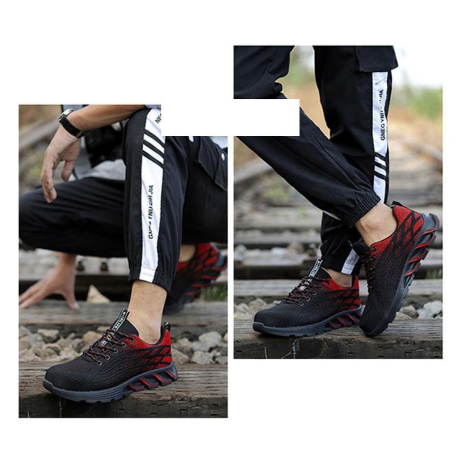 安全靴 おしゃれ 防水 シューズ 耐摩耗 作業 メンズ レディース 軽量 つま先 男女兼用 通気性 快適 セーフティ 守る グリップ 滑らない 歩きやすい 災害用 軽い | ブランド登録なし | 17